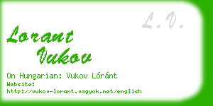 lorant vukov business card